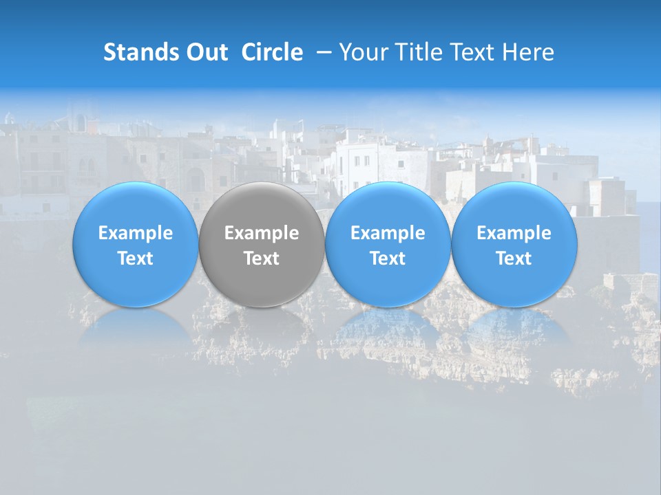 Cliff Village At Polignano A Mare, Bari, Apulia, Italy PowerPoint Template