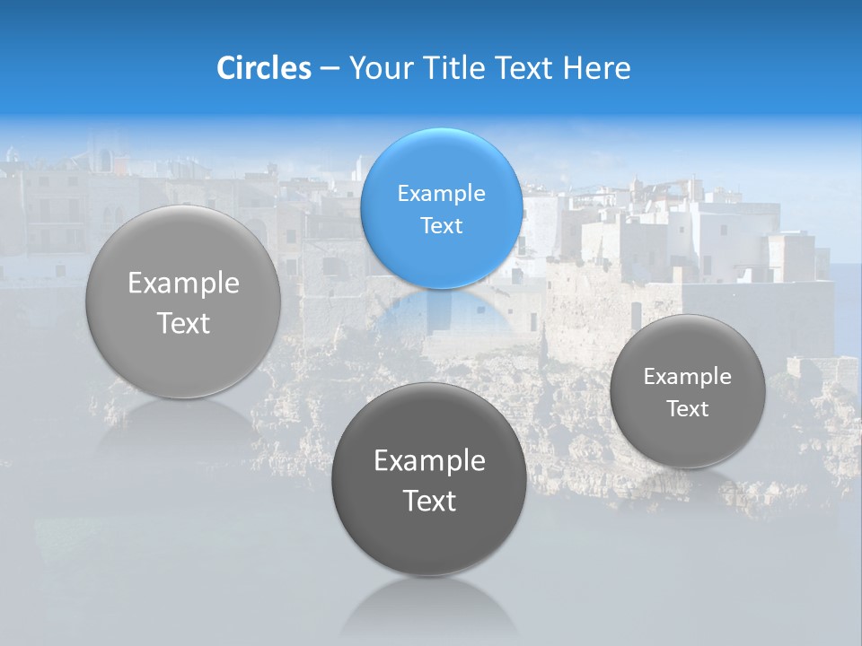 Cliff Village At Polignano A Mare, Bari, Apulia, Italy PowerPoint Template