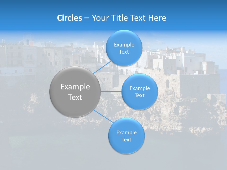 Cliff Village At Polignano A Mare, Bari, Apulia, Italy PowerPoint Template