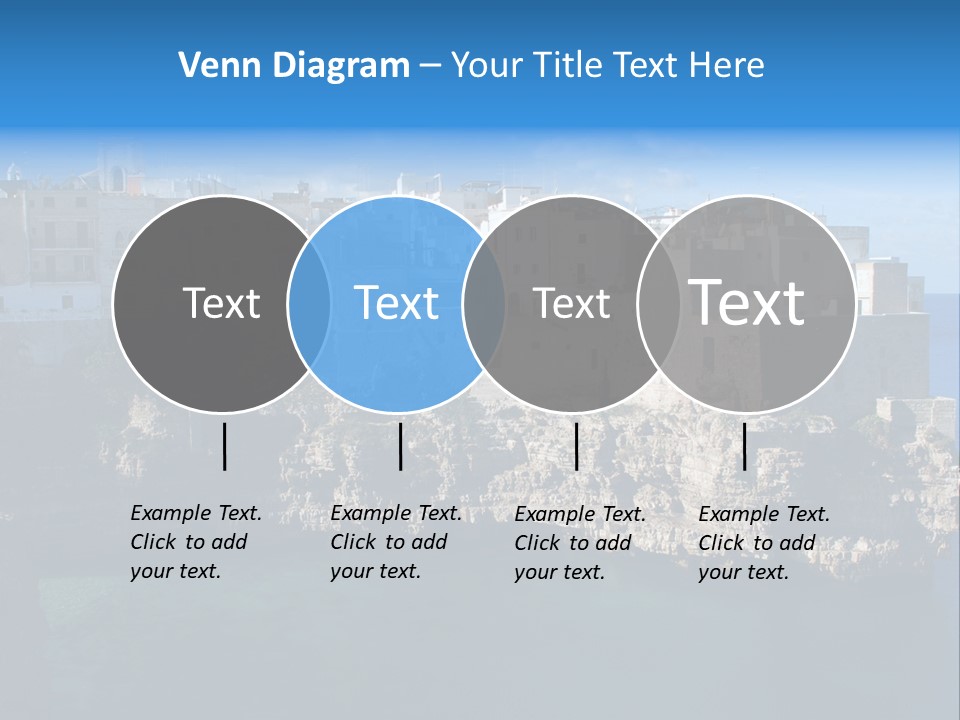 Cliff Village At Polignano A Mare, Bari, Apulia, Italy PowerPoint Template