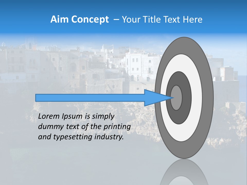 Cliff Village At Polignano A Mare, Bari, Apulia, Italy PowerPoint Template