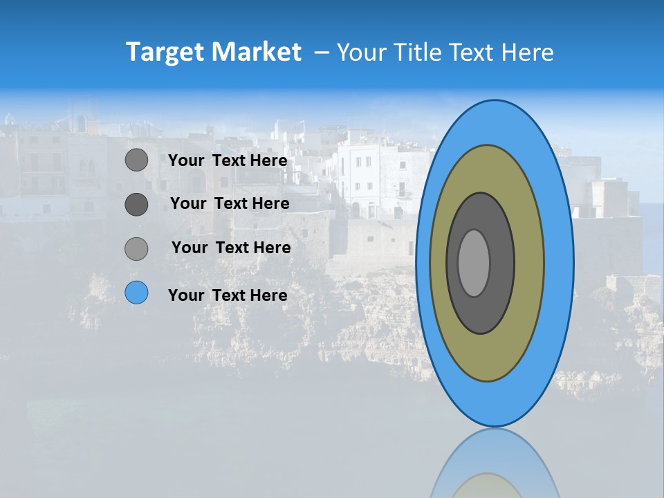 Cliff Village At Polignano A Mare, Bari, Apulia, Italy PowerPoint Template