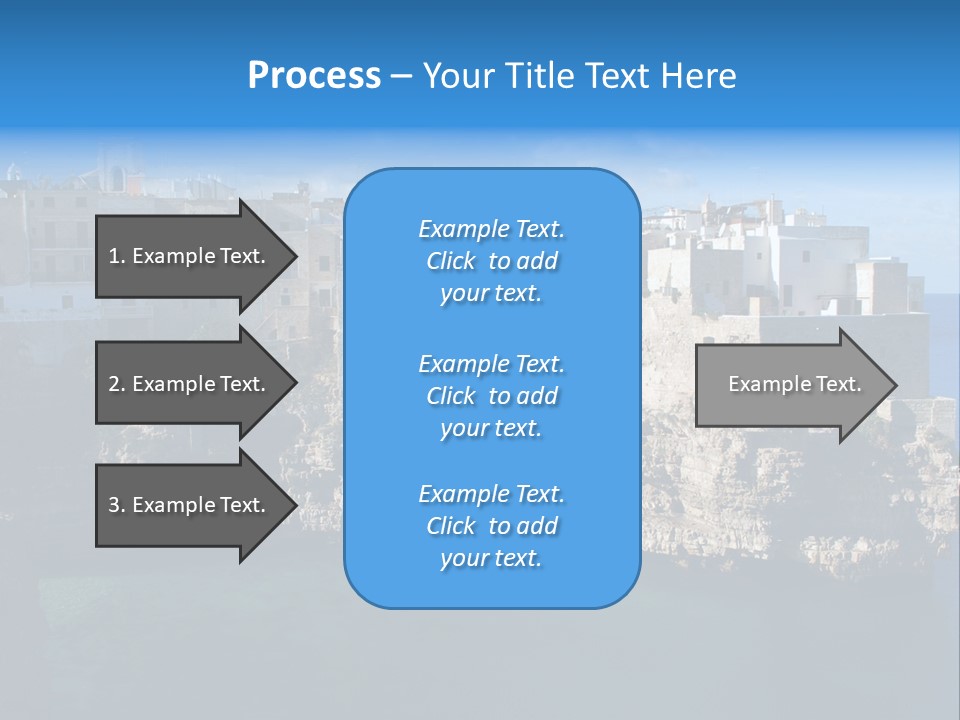 Cliff Village At Polignano A Mare, Bari, Apulia, Italy PowerPoint Template