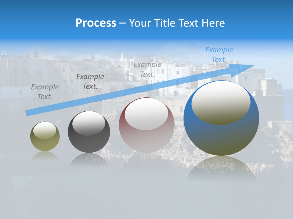 Cliff Village At Polignano A Mare, Bari, Apulia, Italy PowerPoint Template