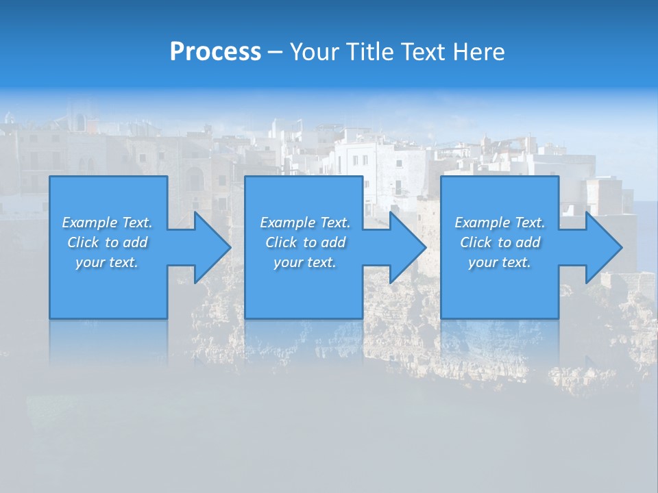 Cliff Village At Polignano A Mare, Bari, Apulia, Italy PowerPoint Template