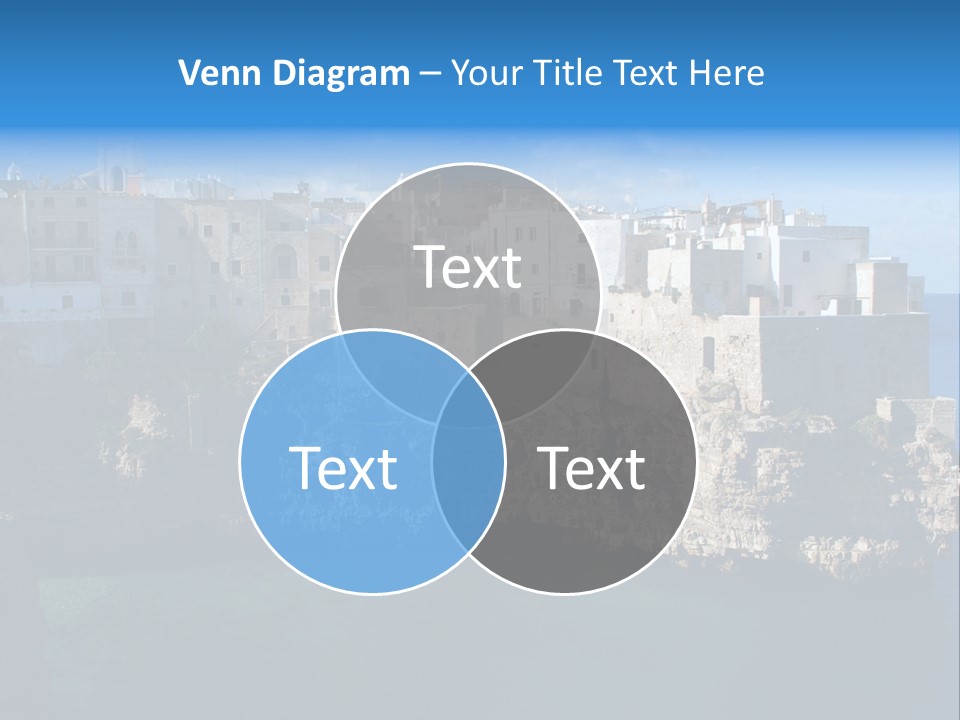 Cliff Village At Polignano A Mare, Bari, Apulia, Italy PowerPoint Template