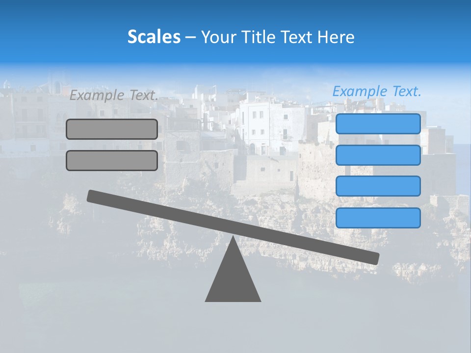 Cliff Village At Polignano A Mare, Bari, Apulia, Italy PowerPoint Template
