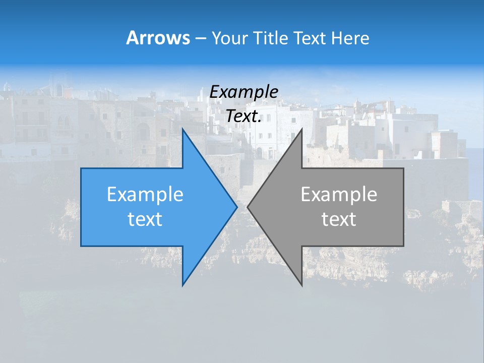 Cliff Village At Polignano A Mare, Bari, Apulia, Italy PowerPoint Template