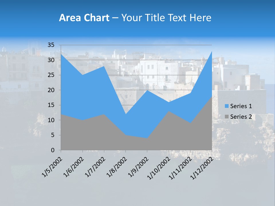Cliff Village At Polignano A Mare, Bari, Apulia, Italy PowerPoint Template