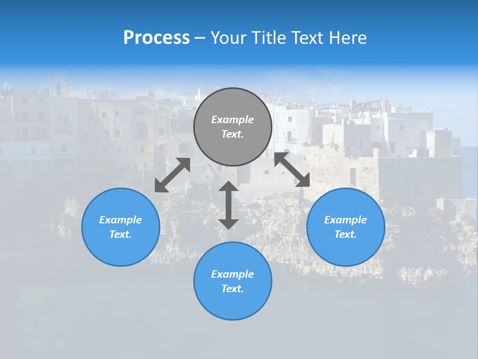 Cliff Village At Polignano A Mare, Bari, Apulia, Italy PowerPoint Template