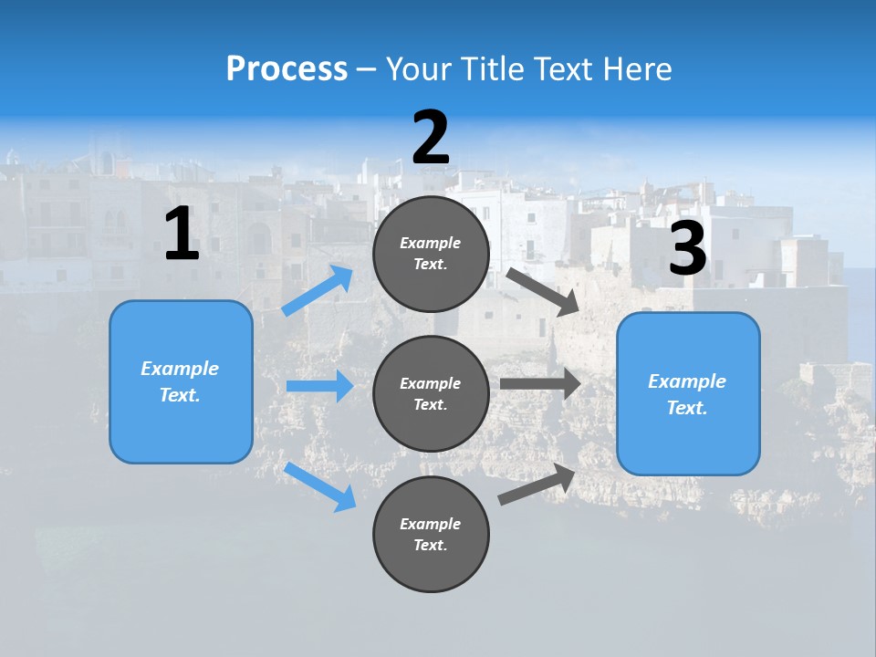 Cliff Village At Polignano A Mare, Bari, Apulia, Italy PowerPoint Template
