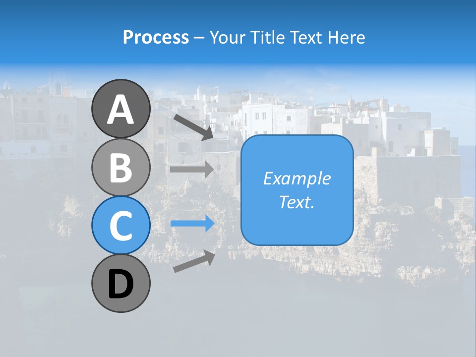 Cliff Village At Polignano A Mare, Bari, Apulia, Italy PowerPoint Template