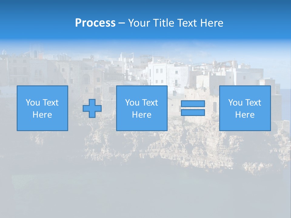 Cliff Village At Polignano A Mare, Bari, Apulia, Italy PowerPoint Template
