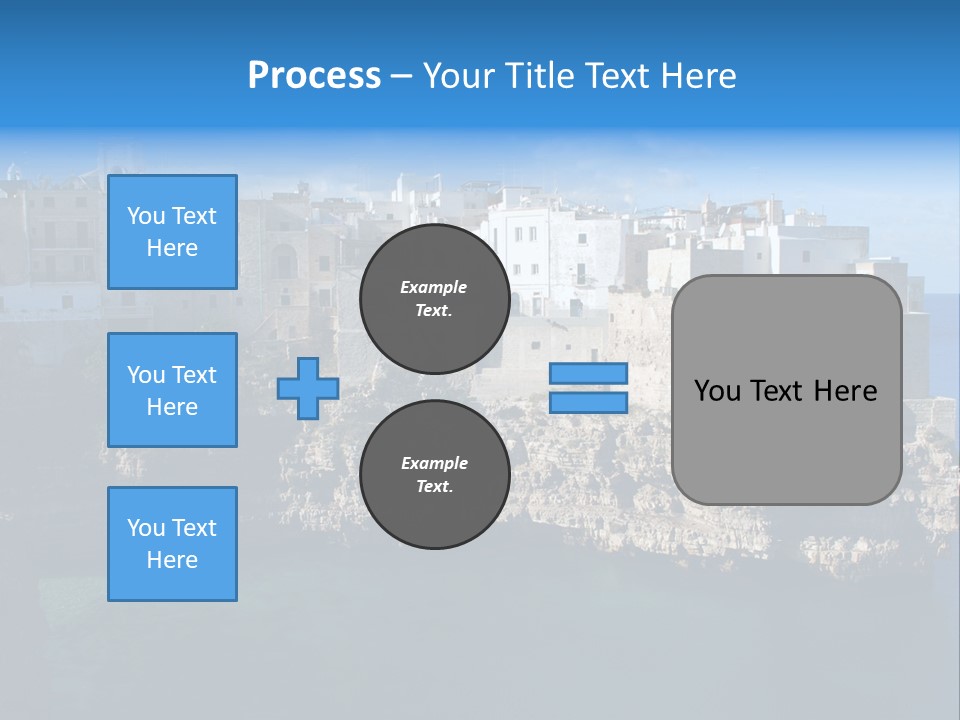 Cliff Village At Polignano A Mare, Bari, Apulia, Italy PowerPoint Template