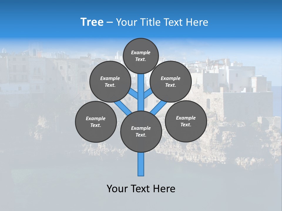 Cliff Village At Polignano A Mare, Bari, Apulia, Italy PowerPoint Template