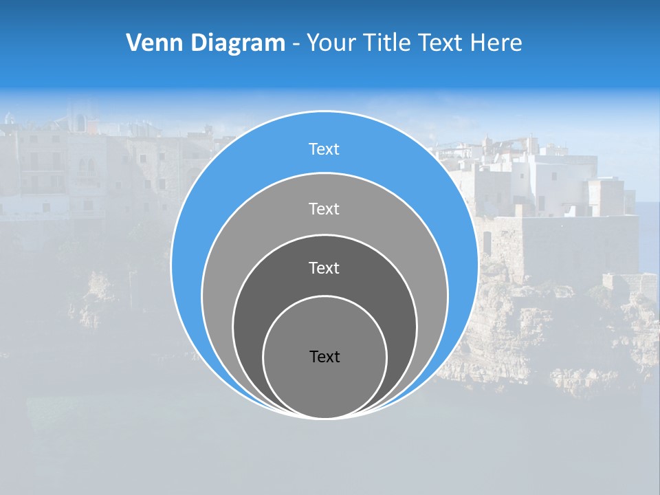 Cliff Village At Polignano A Mare, Bari, Apulia, Italy PowerPoint Template
