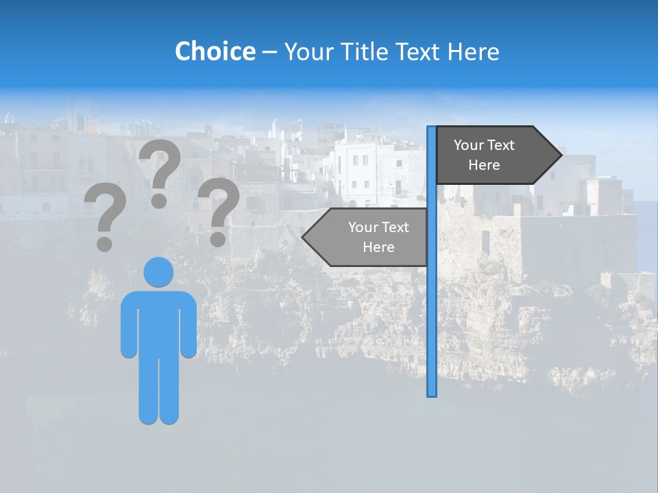 Cliff Village At Polignano A Mare, Bari, Apulia, Italy PowerPoint Template