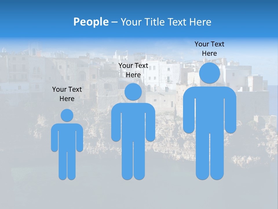 Cliff Village At Polignano A Mare, Bari, Apulia, Italy PowerPoint Template