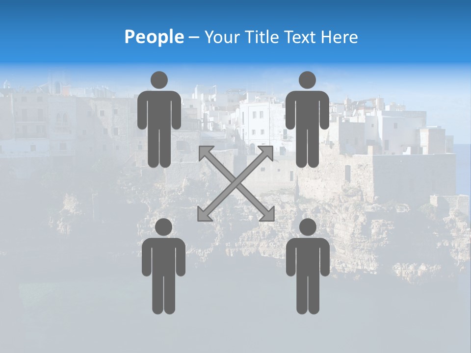 Cliff Village At Polignano A Mare, Bari, Apulia, Italy PowerPoint Template