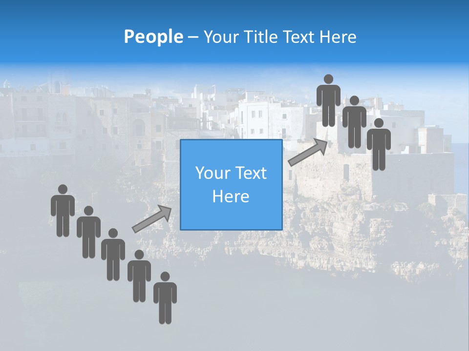 Cliff Village At Polignano A Mare, Bari, Apulia, Italy PowerPoint Template