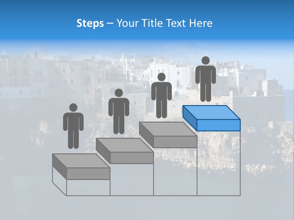 Cliff Village At Polignano A Mare, Bari, Apulia, Italy PowerPoint Template