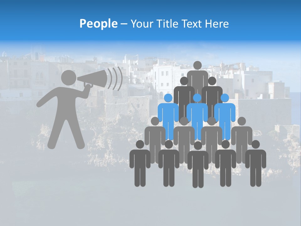 Cliff Village At Polignano A Mare, Bari, Apulia, Italy PowerPoint Template