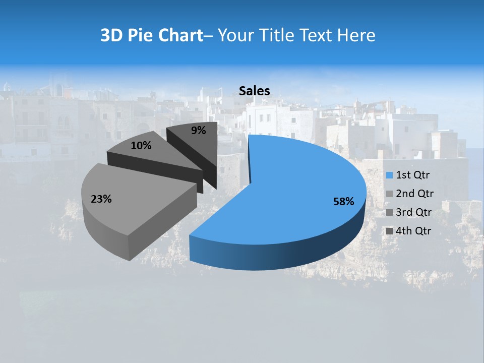 Cliff Village At Polignano A Mare, Bari, Apulia, Italy PowerPoint Template