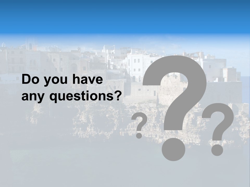 Cliff Village At Polignano A Mare, Bari, Apulia, Italy PowerPoint Template