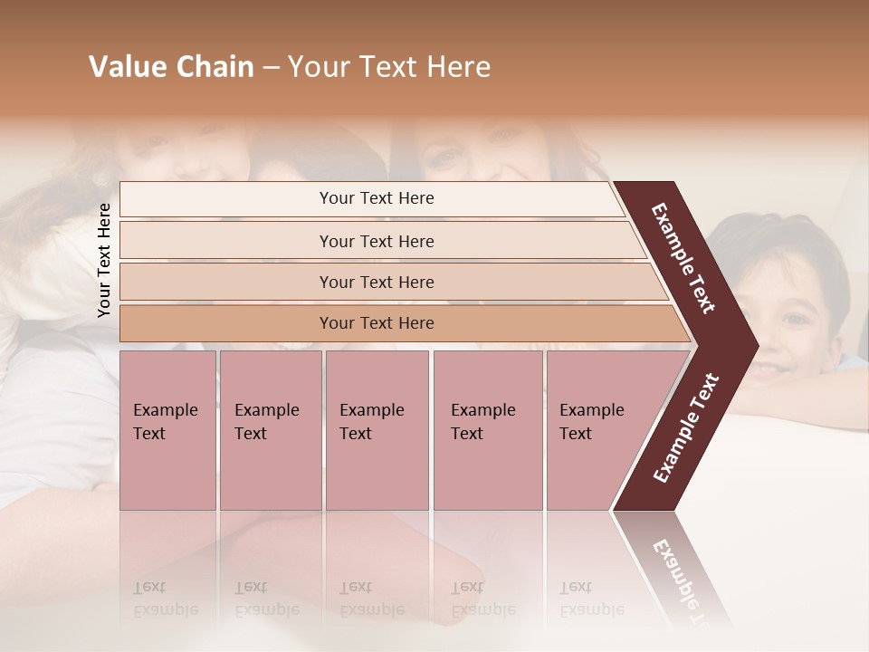 Portrait Of Siblings And Their Parents With Cute Cat Looking At Camera PowerPoint Template