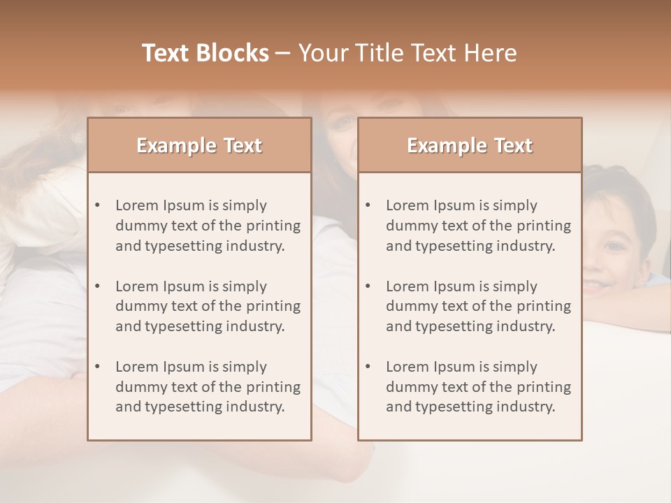 Portrait Of Siblings And Their Parents With Cute Cat Looking At Camera PowerPoint Template