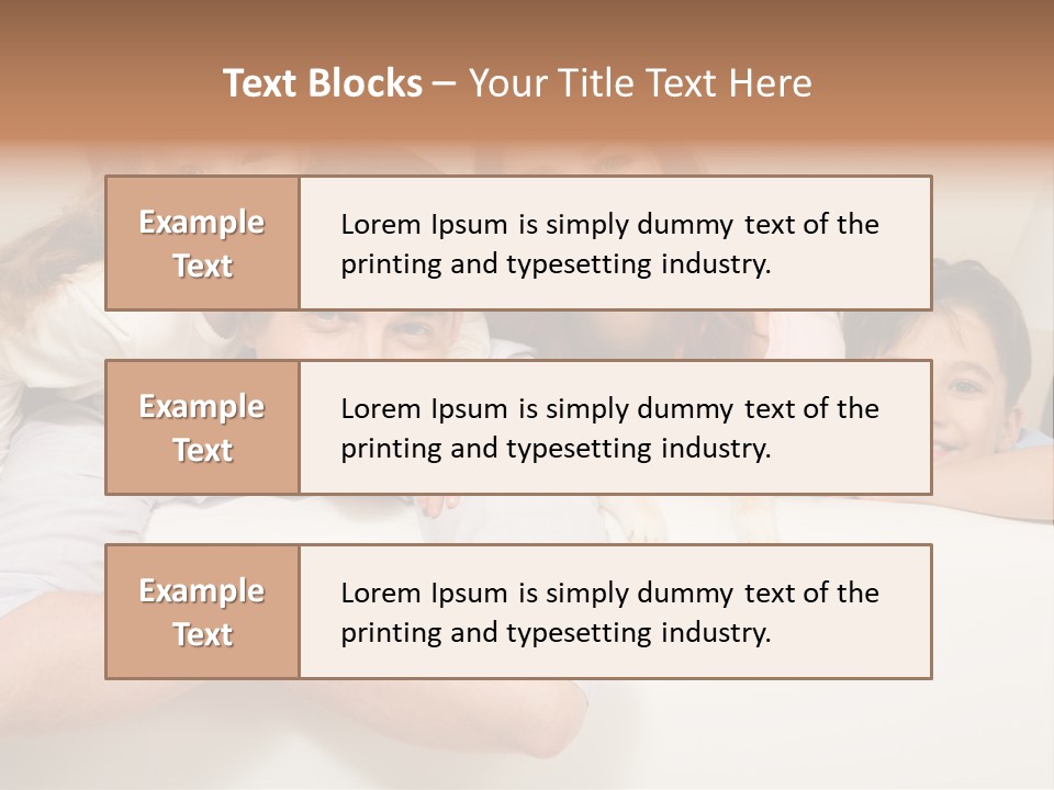 Portrait Of Siblings And Their Parents With Cute Cat Looking At Camera PowerPoint Template