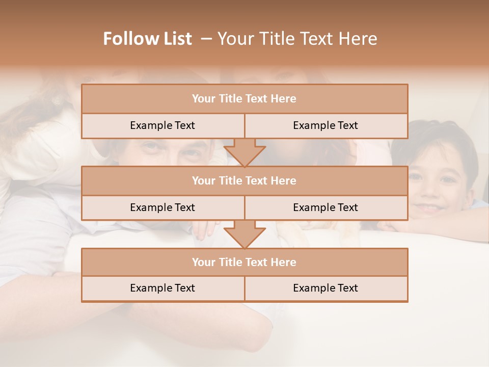 Portrait Of Siblings And Their Parents With Cute Cat Looking At Camera PowerPoint Template