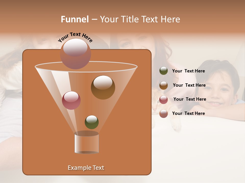 Portrait Of Siblings And Their Parents With Cute Cat Looking At Camera PowerPoint Template