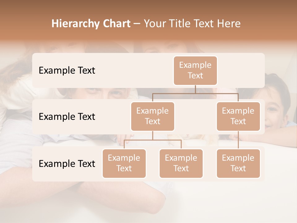 Portrait Of Siblings And Their Parents With Cute Cat Looking At Camera PowerPoint Template