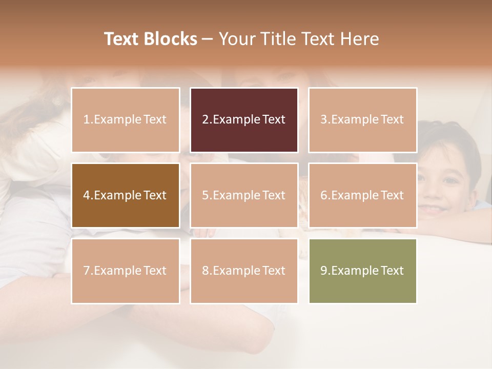 Portrait Of Siblings And Their Parents With Cute Cat Looking At Camera PowerPoint Template