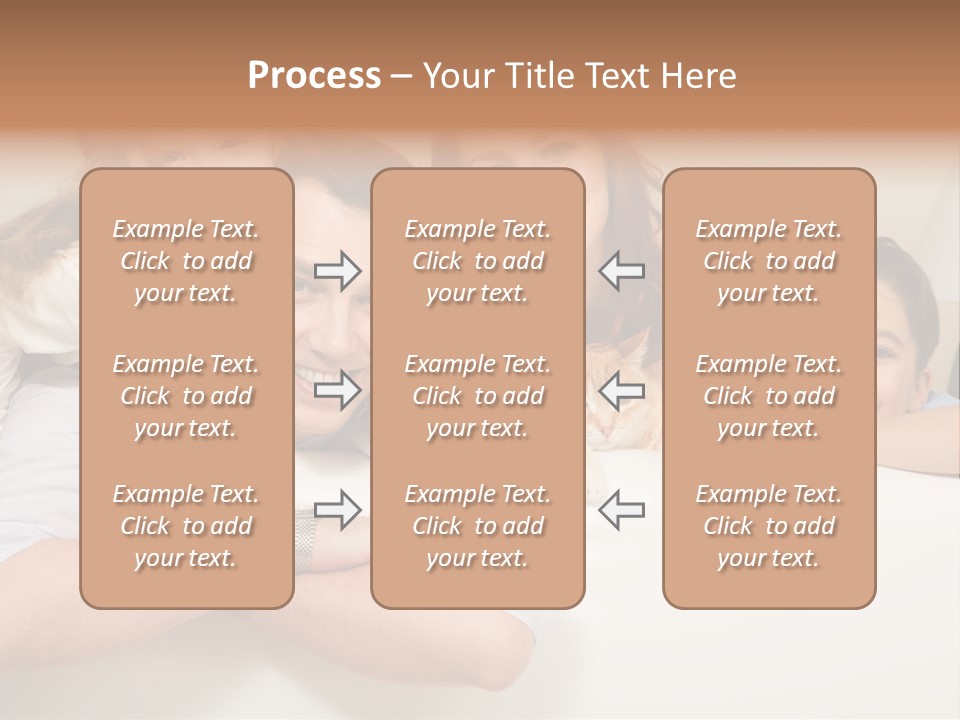 Portrait Of Siblings And Their Parents With Cute Cat Looking At Camera PowerPoint Template