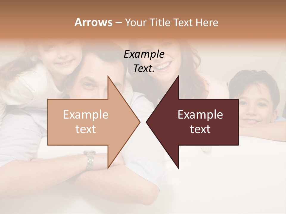 Portrait Of Siblings And Their Parents With Cute Cat Looking At Camera PowerPoint Template