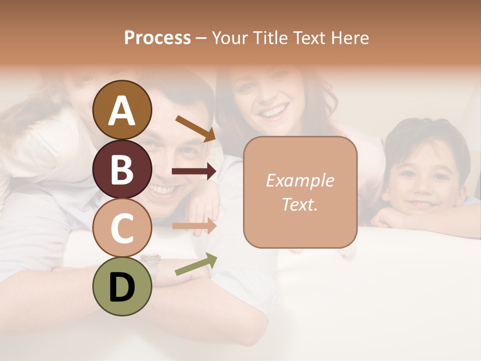 Portrait Of Siblings And Their Parents With Cute Cat Looking At Camera PowerPoint Template