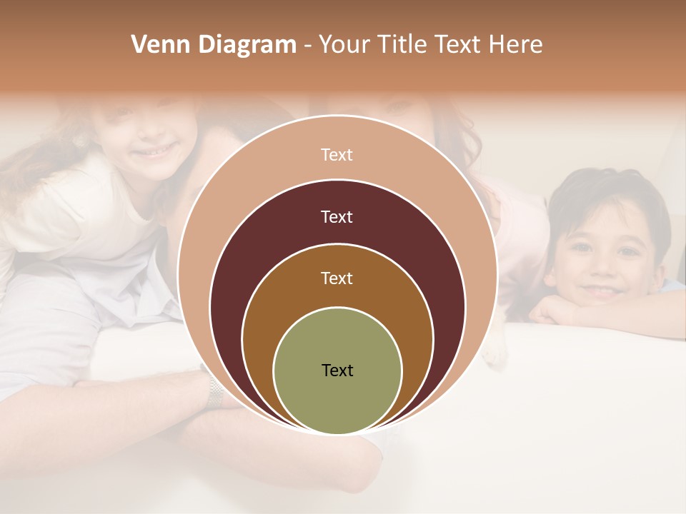 Portrait Of Siblings And Their Parents With Cute Cat Looking At Camera PowerPoint Template