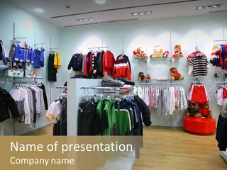 Child Clothing Department PowerPoint Template