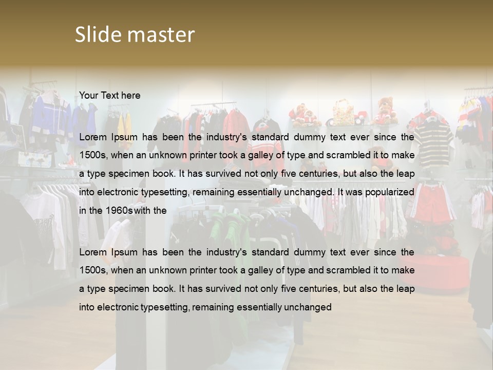 Child Clothing Department PowerPoint Template