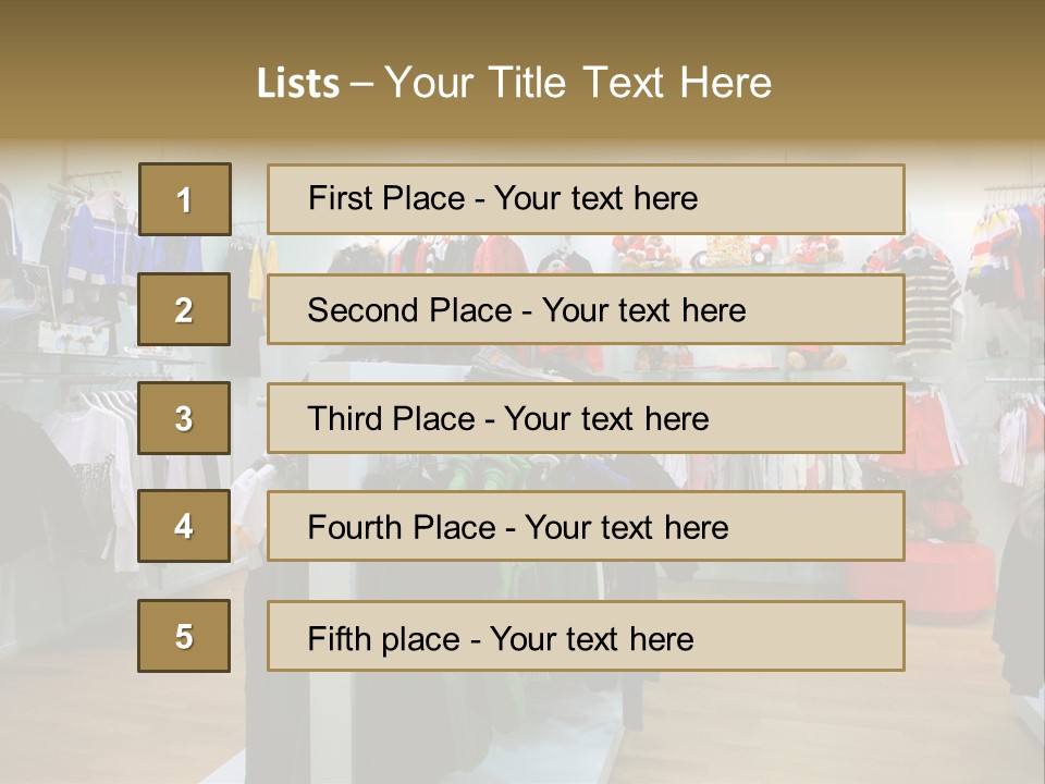 Child Clothing Department PowerPoint Template