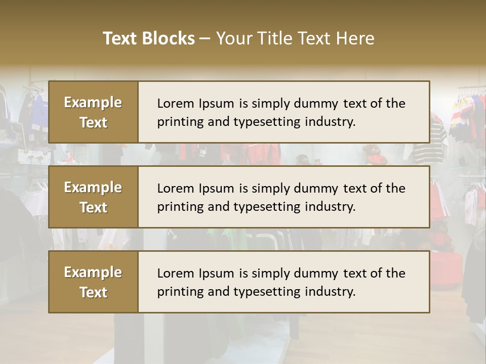 Child Clothing Department PowerPoint Template
