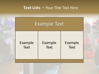 Child Clothing Department PowerPoint Template