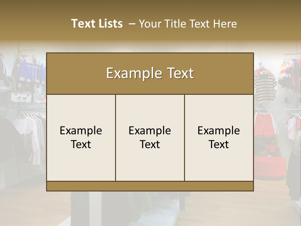Child Clothing Department PowerPoint Template