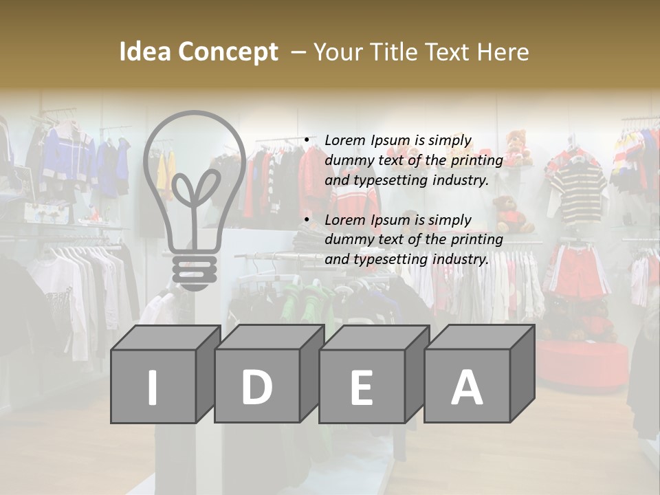 Child Clothing Department PowerPoint Template