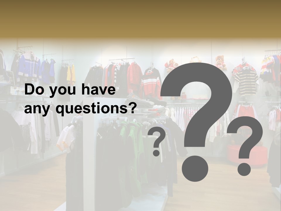 Child Clothing Department PowerPoint Template