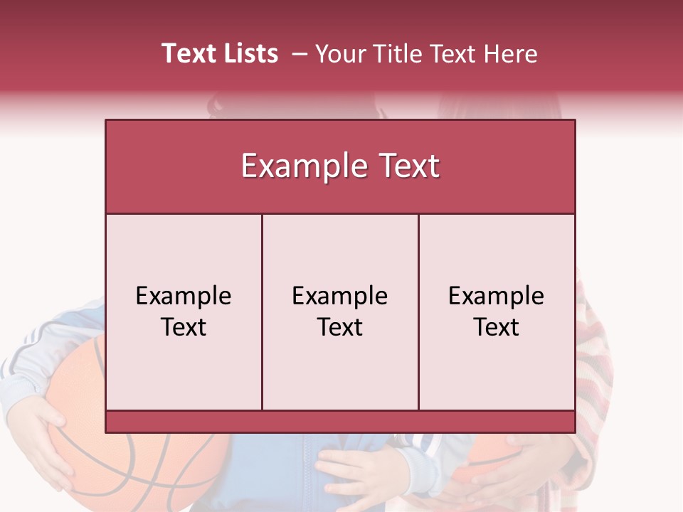 Two Adorable Children With Basketball On A Over White Background PowerPoint Template