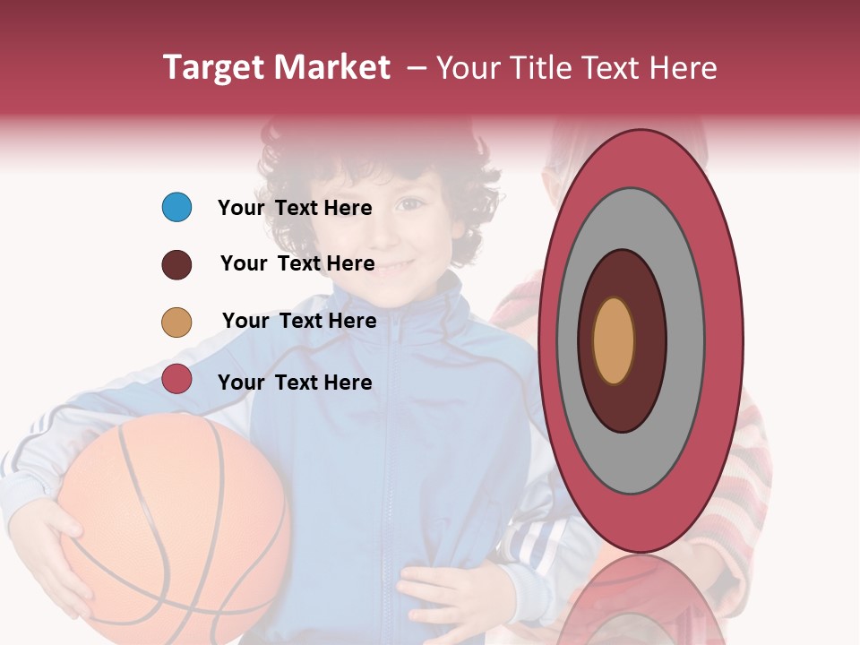 Two Adorable Children With Basketball On A Over White Background PowerPoint Template