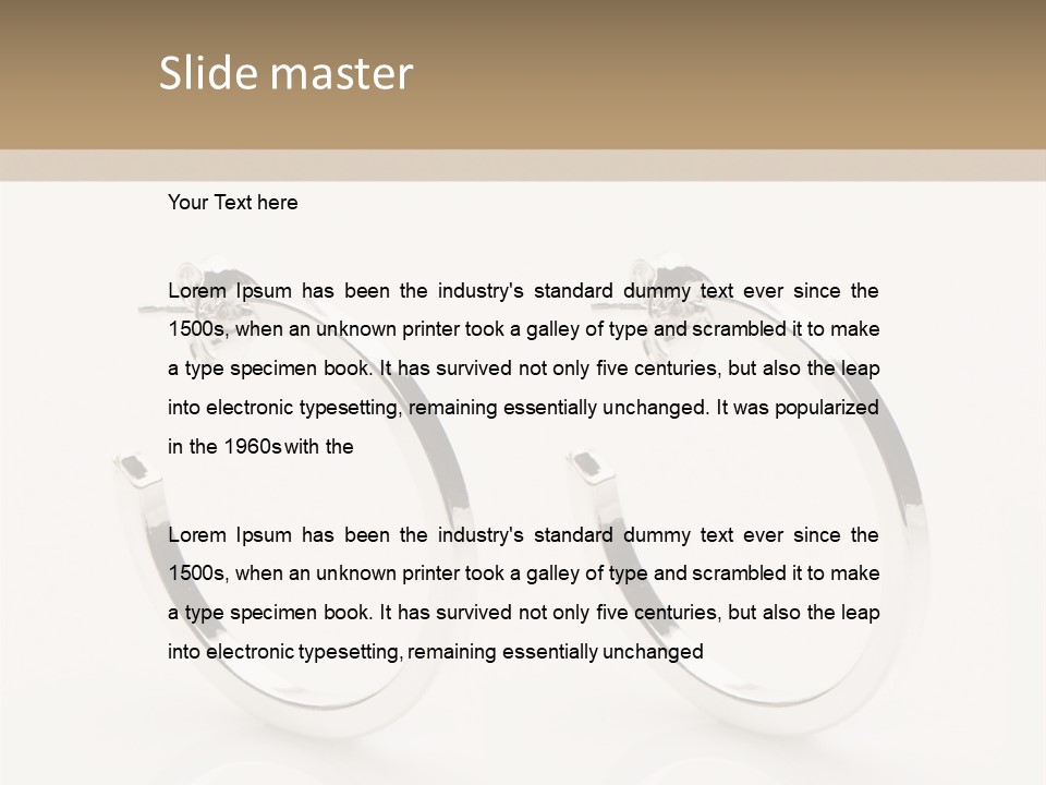 Sterling Silver Earrings PowerPoint Template